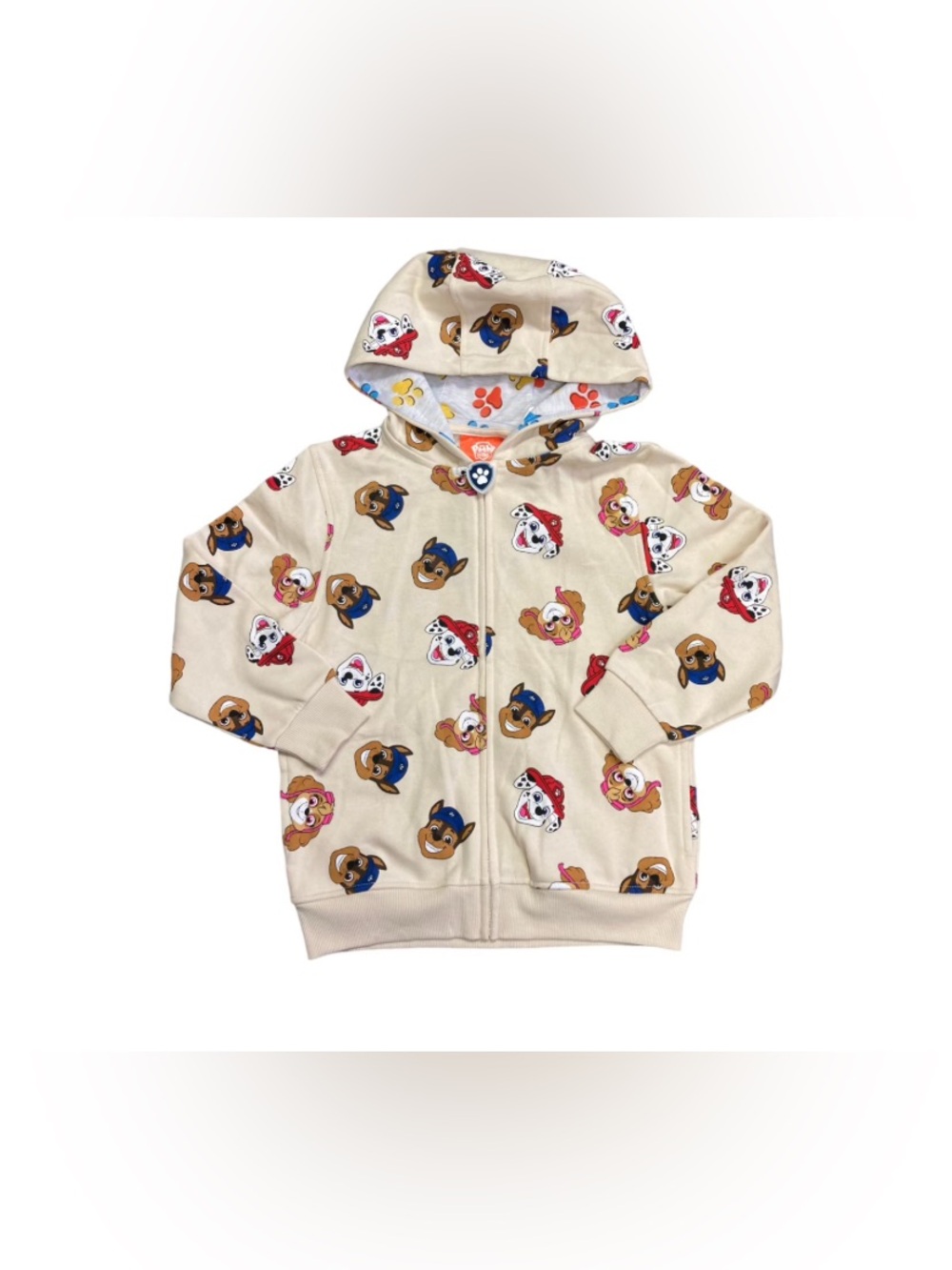 Nickelodeon PAW Patrol Boys Hoodie Size 6 Full Zip with Charm Zipper